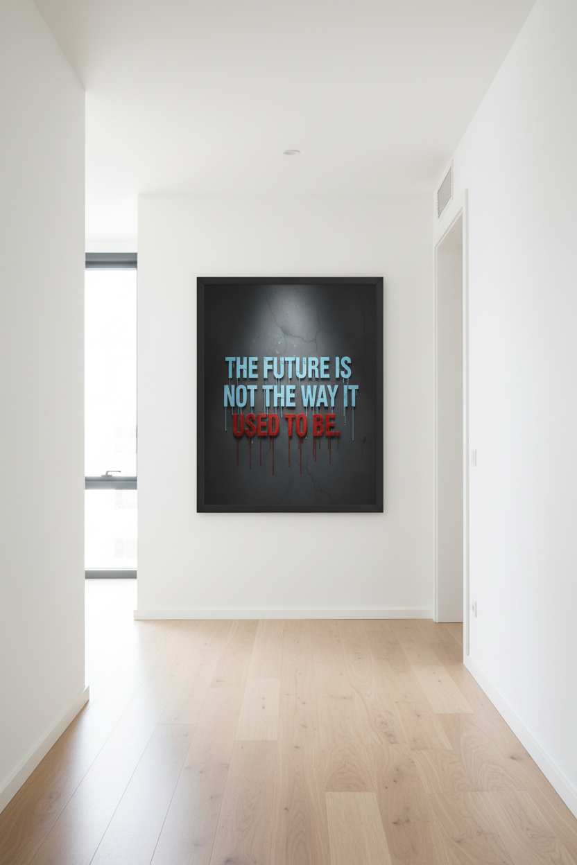 The Future Is Not The Way It Used To Be - 18x24 Framed Poster