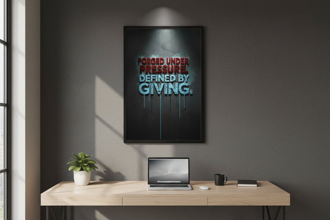 Forged Under Pressure - 12x16 Framed Poster