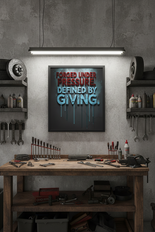 Forged Under Pressure - 12x16 Framed Poster