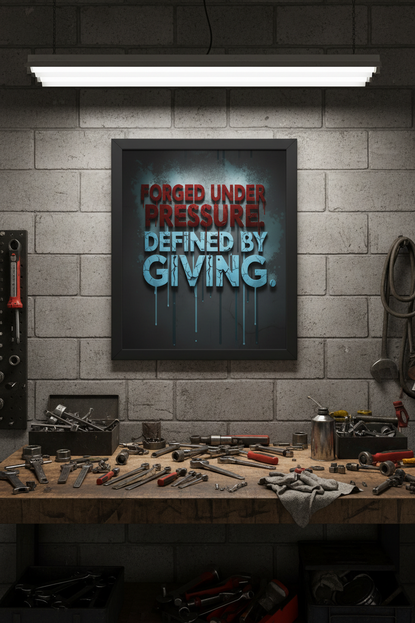Forged Under Pressure - 12x16 Framed Poster