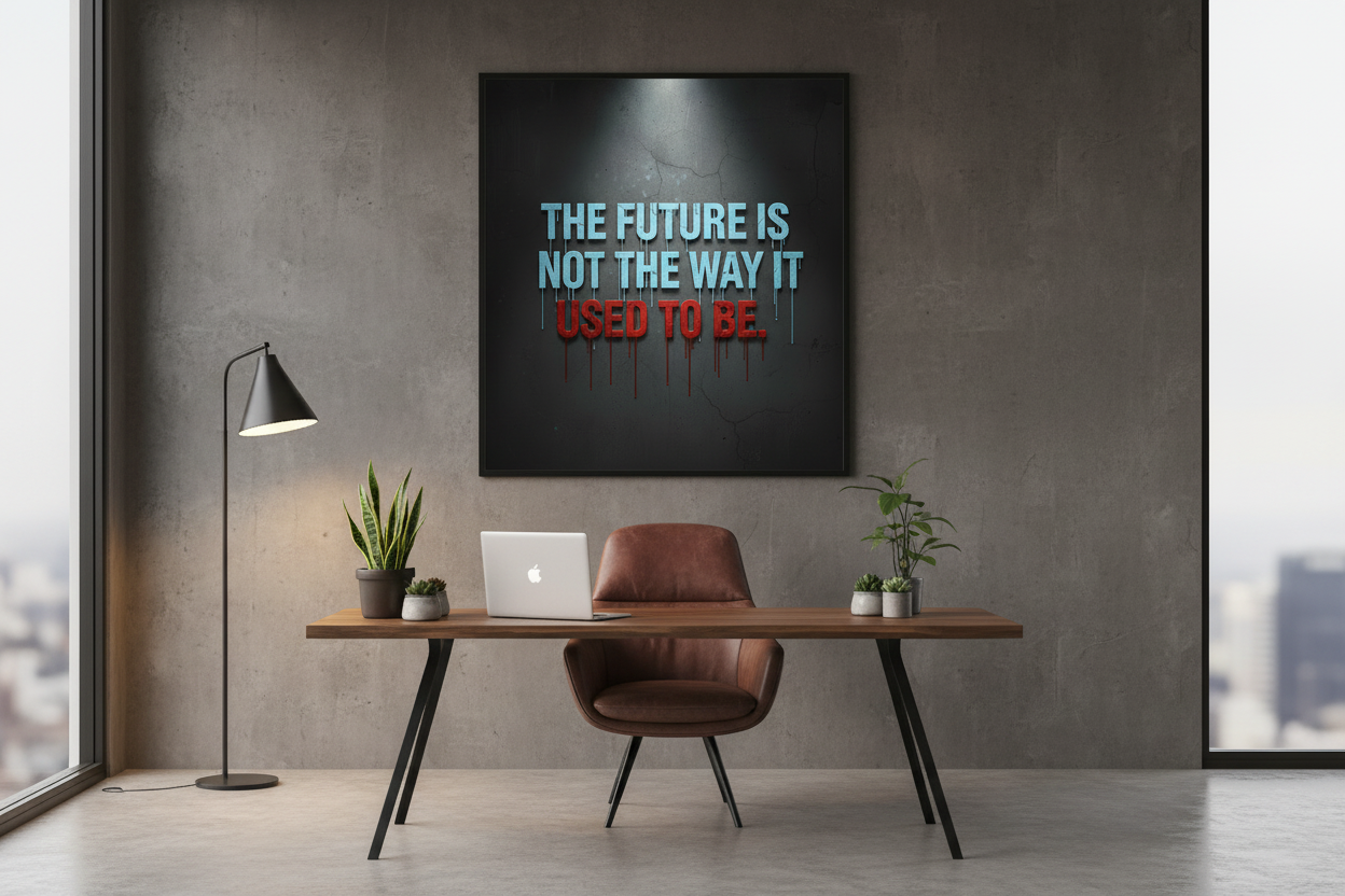 The Future Is Not The Way It Used To Be - 18x24 Framed Poster